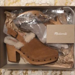Madewell Shearling Slingback Clogs